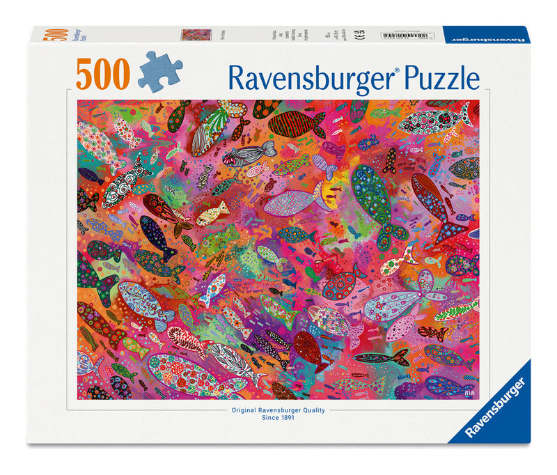 Fish in Fuchsia 500 Piece Jigsaw Puzzle