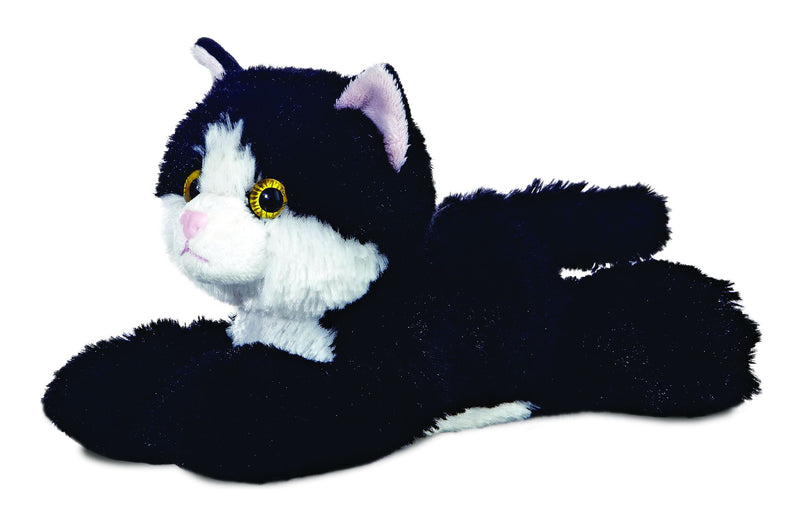 Mini Flopsies Black and White Cat 8" Plush - Image
