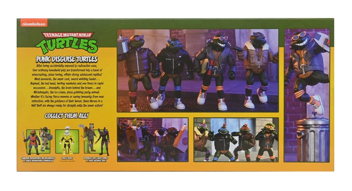 NECA Teenage Mutant Ninja Turtles Cartoon Punk Turtles (4-pack) 7” Action Figure