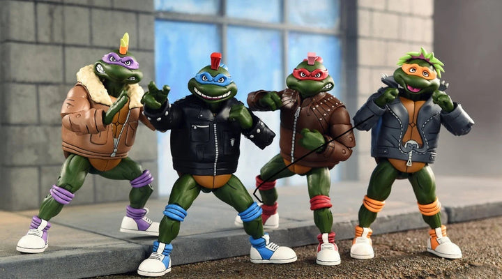 NECA Teenage Mutant Ninja Turtles Cartoon Punk Turtles (4-pack) 7” Action Figure