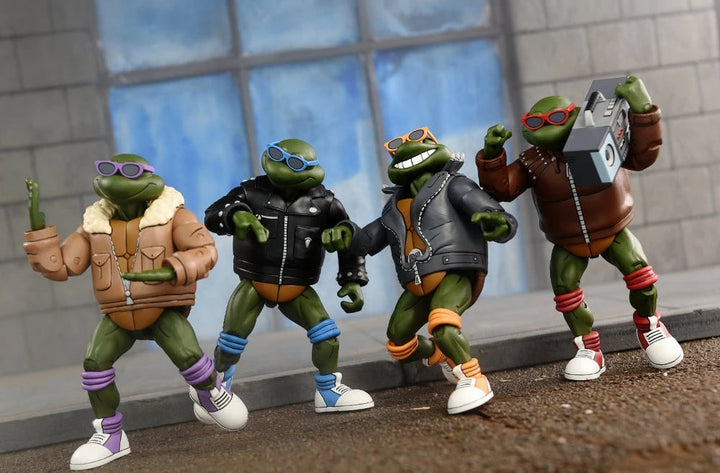 NECA Teenage Mutant Ninja Turtles Cartoon Punk Turtles (4-pack) 7” Action Figure