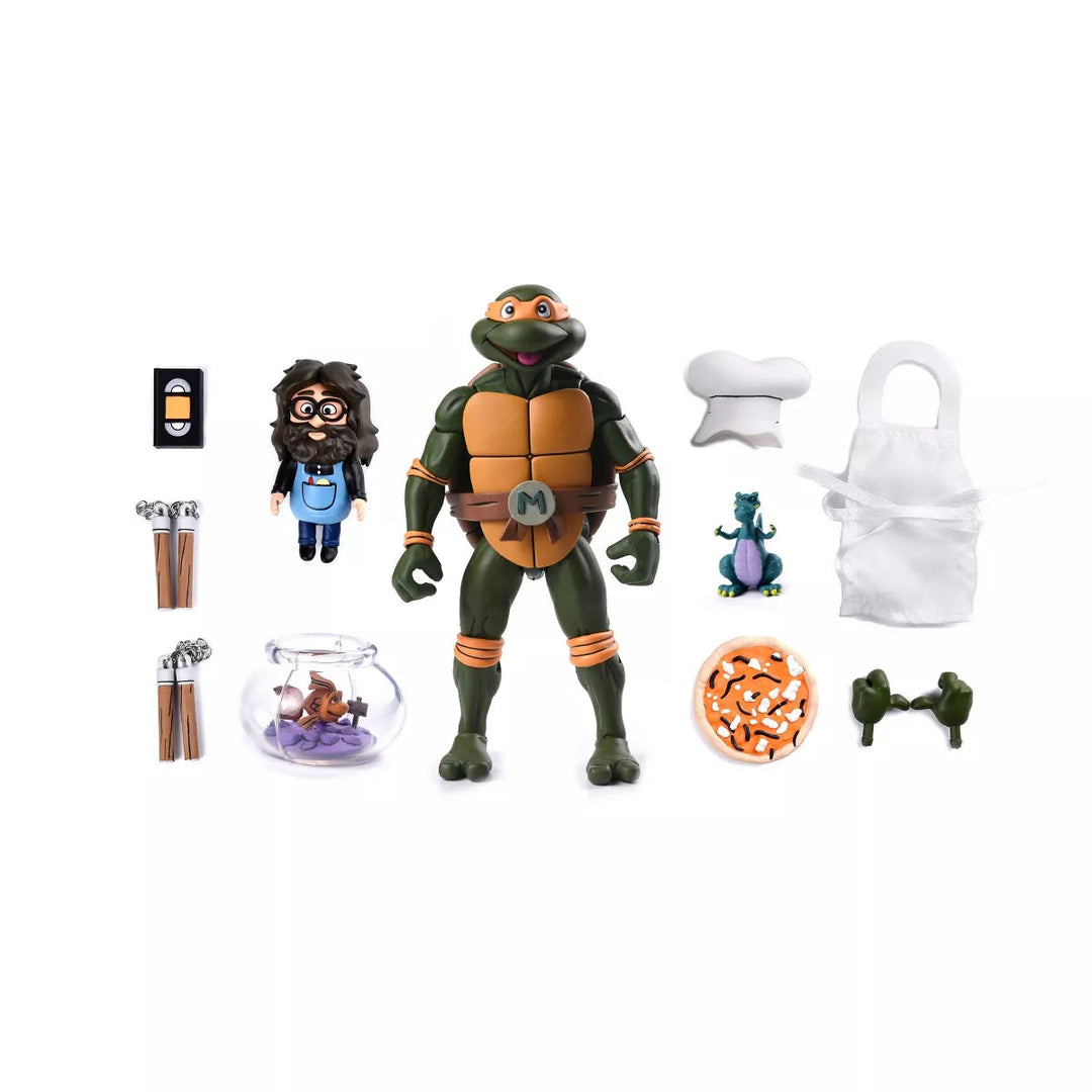 NECA Teenage Mutant Ninja Turtles Cartoon Michaelangelo (VHS) Ultimate 7” Action Figure