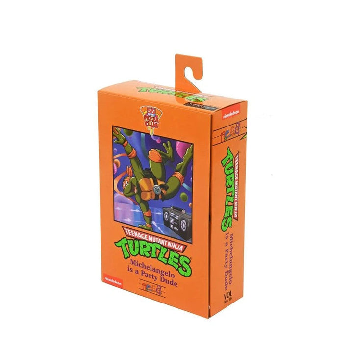 NECA Teenage Mutant Ninja Turtles Cartoon Michaelangelo (VHS) Ultimate 7” Action Figure