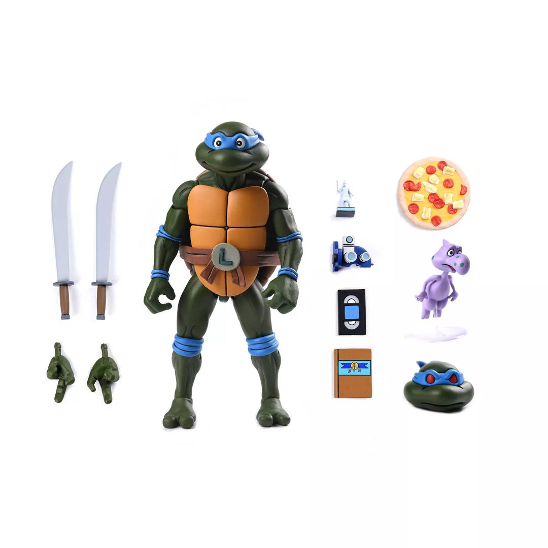 NECA Teenage Mutant Ninja Turtles Cartoon Leonardo (VHS) Ultimate 7” Action Figure