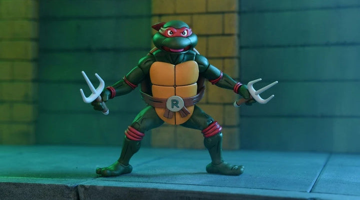 NECA Teenage Mutant Ninja Turtles Cartoon Raphael (VHS) Ultimate 7” Action Figure