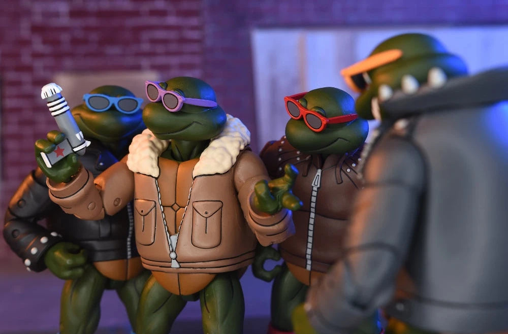 NECA Teenage Mutant Ninja Turtles Cartoon Punk Turtles (4-pack) 7” Action Figure