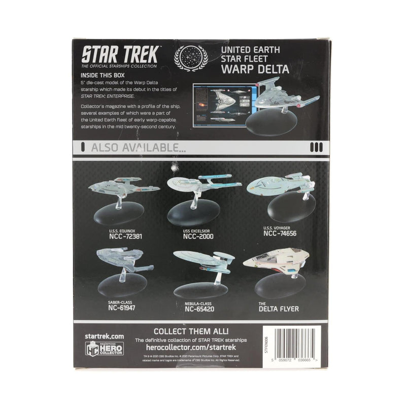 United Earth Starfleet Warp Delta Model Diecast Ship Window Box (Eaglemoss / Star Trek), product detail