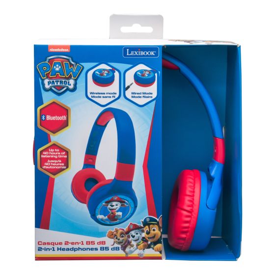 Paw Patrol 2 in 1 Bluetooth & Wired Foldable Headphones