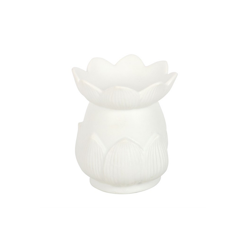 White Lotus Flower Oil Burner