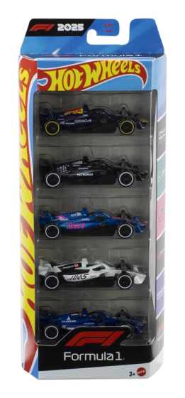 Hot Wheels 1:64 Scale 5 Pack Formula 1