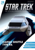 Cargo Shuttle Type 9A Shuttle Model Die Cast Shuttlecraft Ship (Eaglemoss / Star Trek), side angle