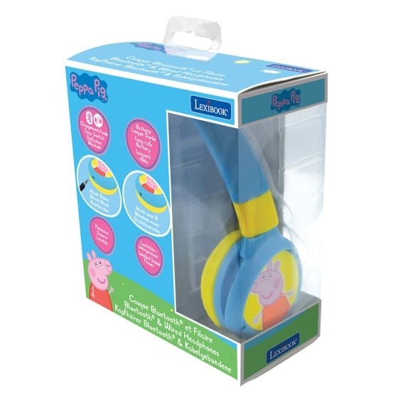 Peppa Pig 2 in 1 Bluetooth & Wired Foldable Headphones