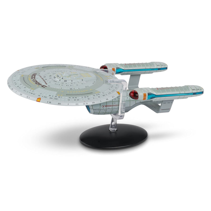 U.S.S. Enterprise NCC-1701-C XL EDITION Model Die Cast Ship (Eaglemoss / Star Trek), rear view
