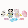Sylvanian Families Nursery Friends - Rainy Day Duo for Ages 3 and Up, side angle