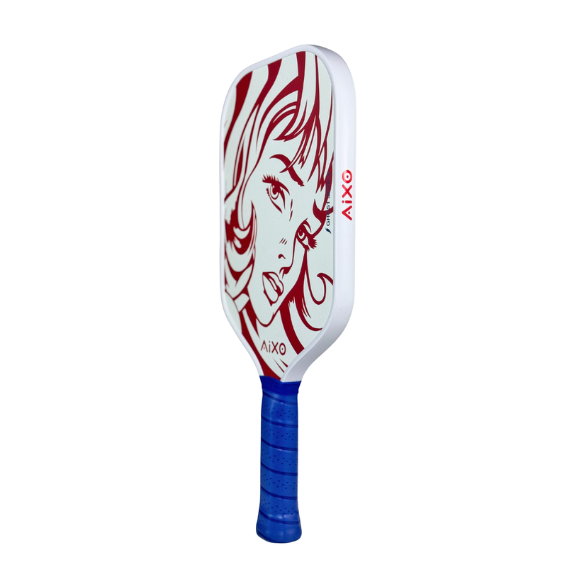 Aixo CP03 Ghost Series Popstar T700 Carbon Pickleball Padel, side angle