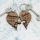 Personalised Always & Forever Couples' Jigsaw Keyring