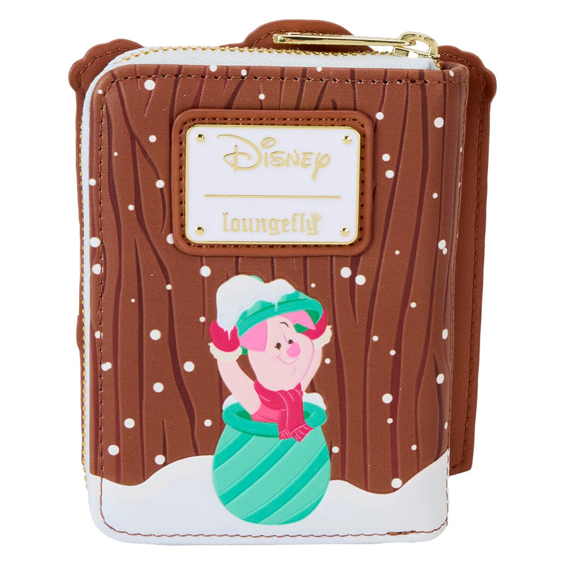 Loungefly Disney Winnie the Pooh Holiday Scene Pooh and Friends Zip Around Wallet