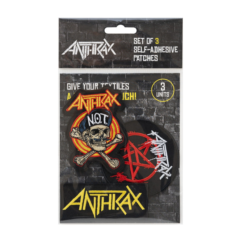 Anthrax Set of 3 Patches close up detail