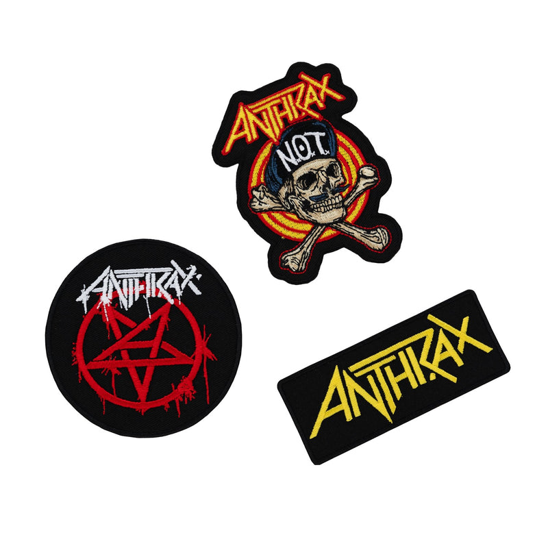 Anthrax Set of 3 Patches side angle