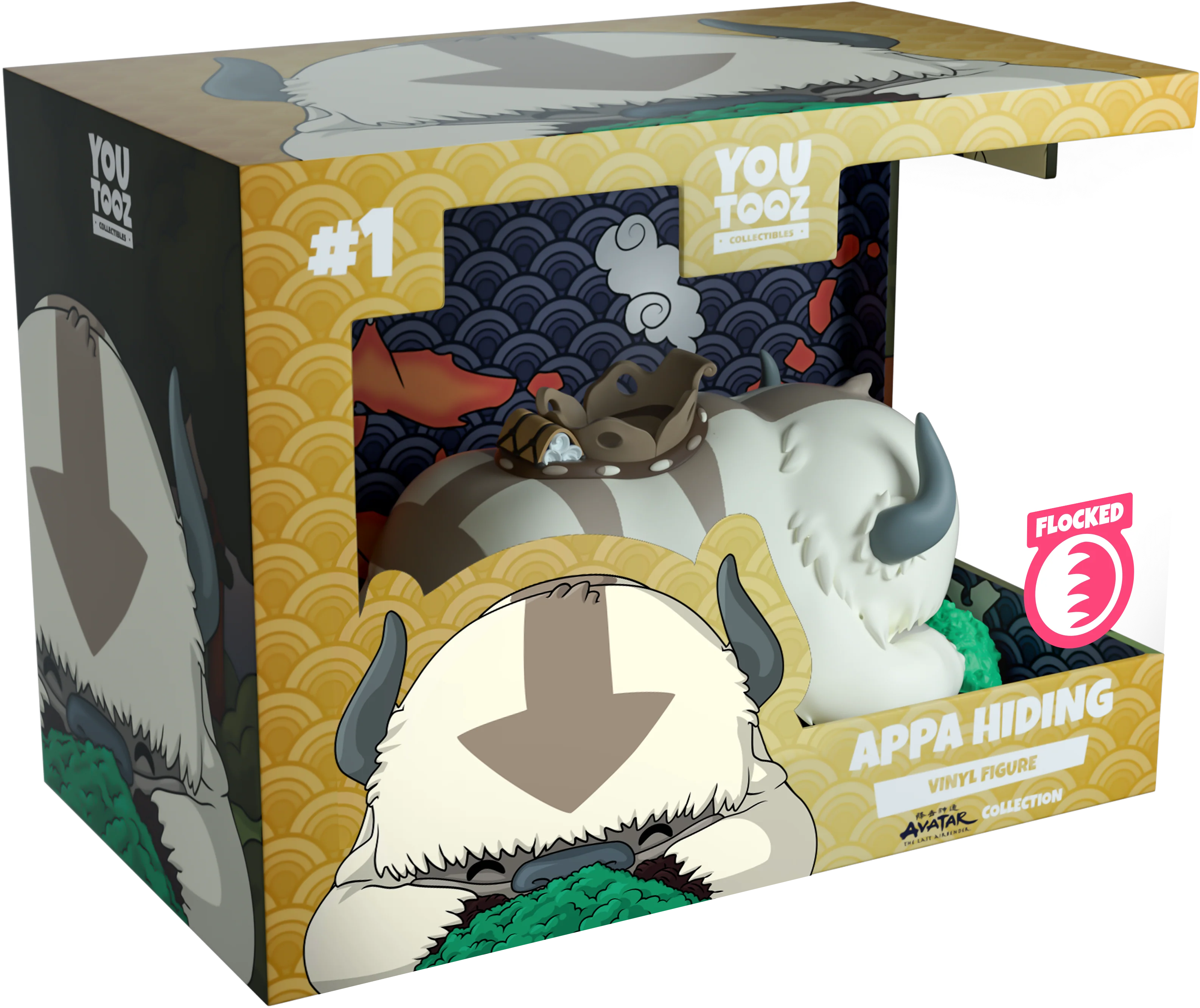 Youtooz Avatar The Last Airbender Appa Hiding Flocked Figure