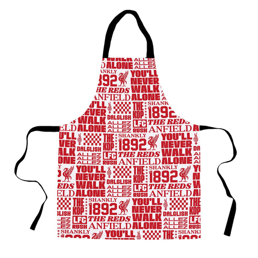 Liverpool - Word Montage - Apron collectible from Liverpool FC https://britishmade.gifts/