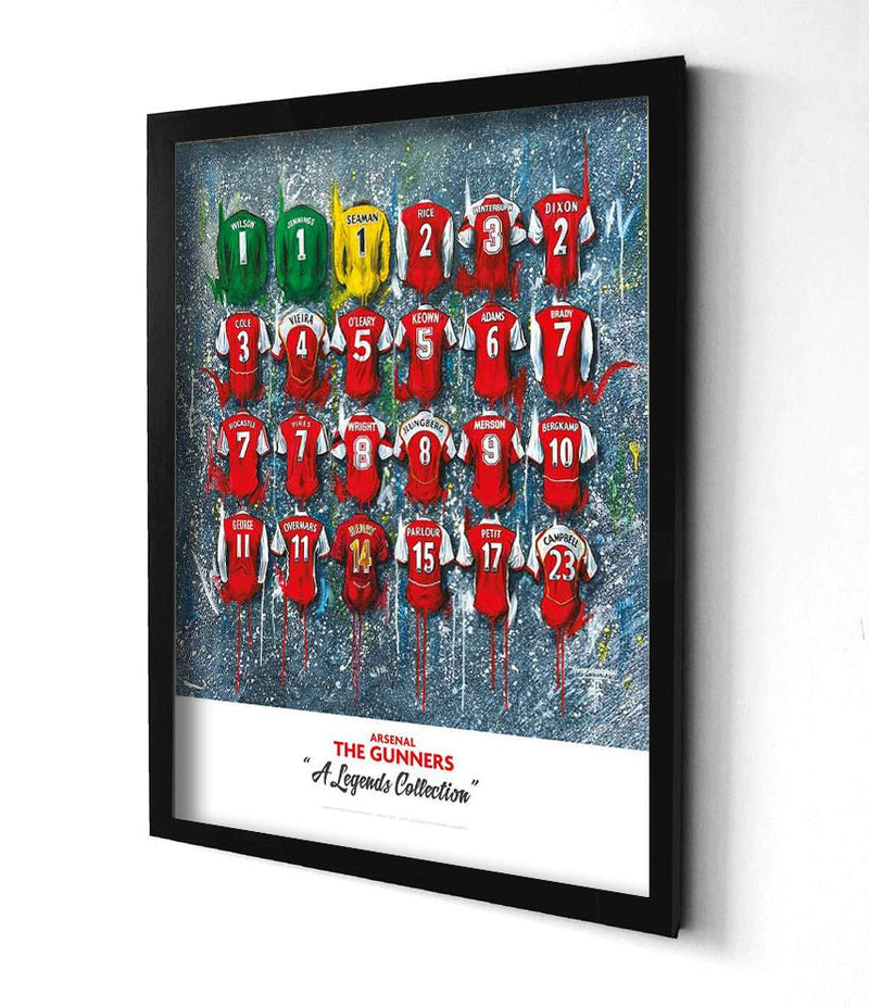 Arsenal 'The Legends' Shirts - A2 Signed Limited Edition Prints, alternate view