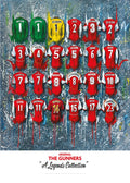 Arsenal 'The Legends' Shirts - A2 Signed Limited Edition Prints collectible from Arsenal FC Terry Kneeshaw Art