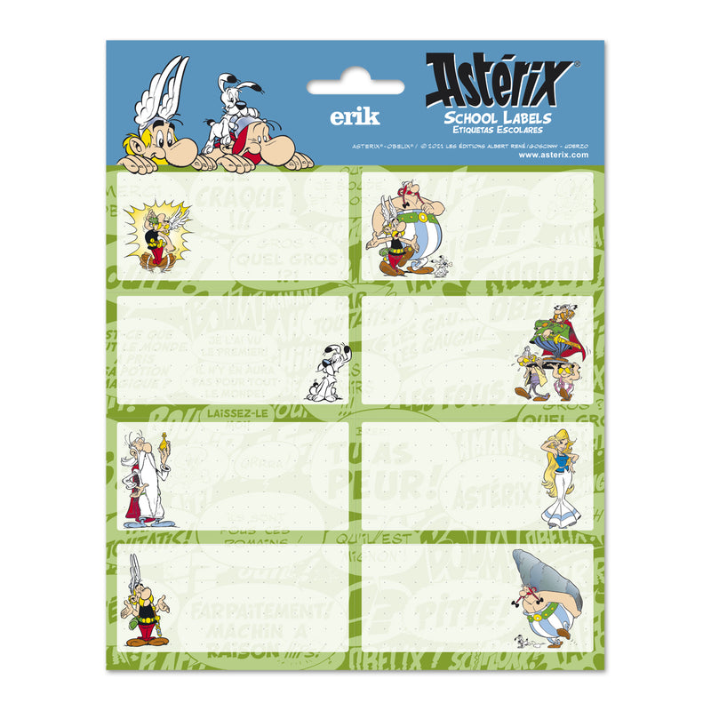 Asterix and Obelix Self-Adhesive Labels 16 Designs 8 x 4 cm