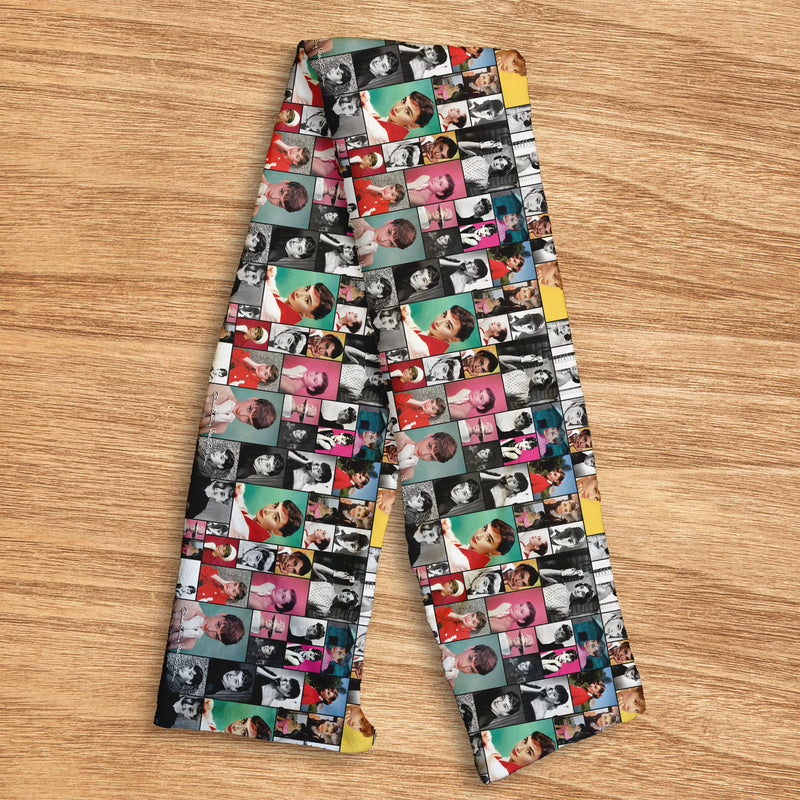 Audrey Hepburn Montage - Soft Fleece scarf collectible from https://britishmade.gifts/