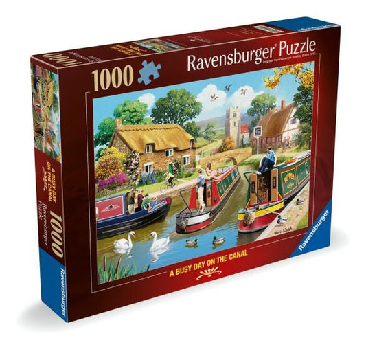 A Busy Day On The Canal 1000 Piece Jigsaw Puzzle