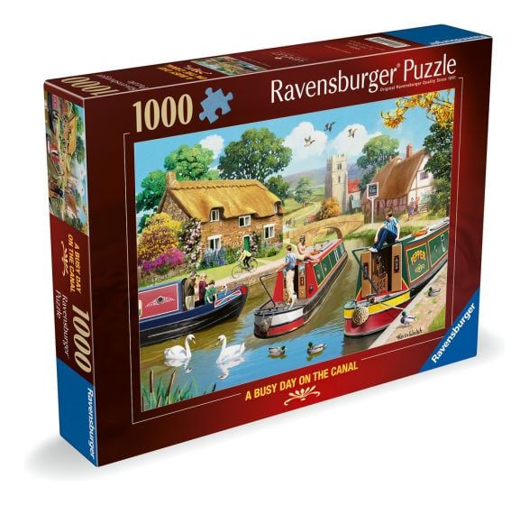 A Busy Day On The Canal 1000 Piece Jigsaw Puzzle