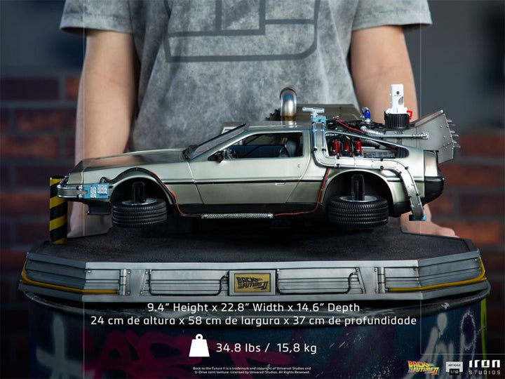 Iron Studios Back to the Future Part II DeLorean 1/10 Scale Deluxe Art Scale Limited Edition Statue