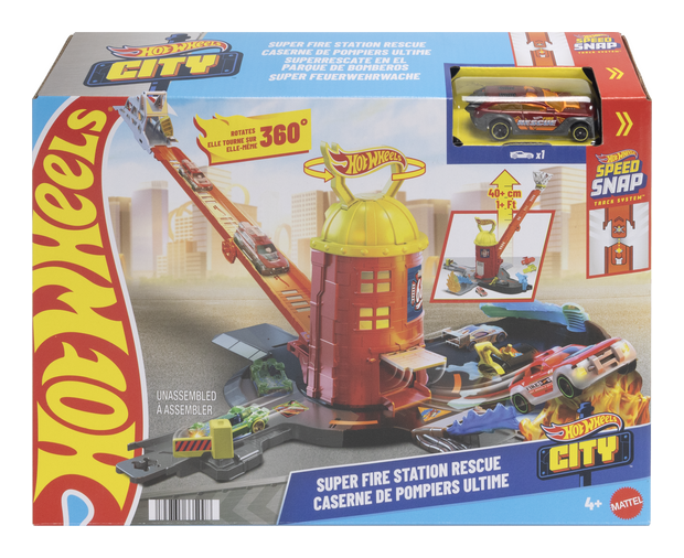 Hot Wheels City Super Fire Station Rescue - Image