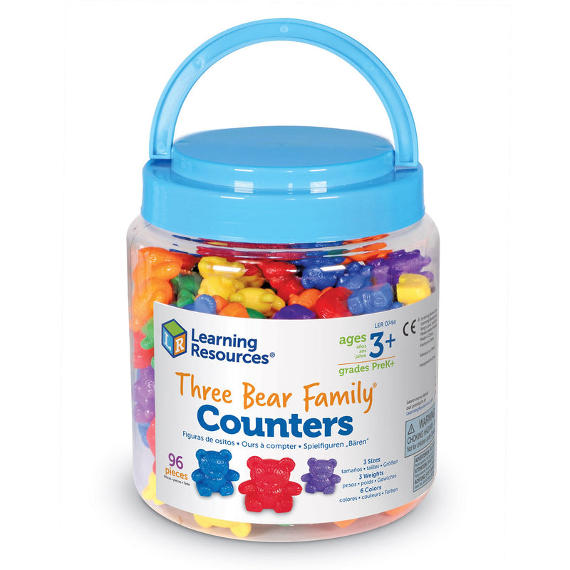 Three Bear Family Rainbow Counters, Set of 96 - Image