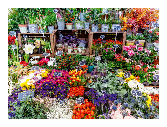 Flower Market, France 500 Piece Jigsaw Puzzle