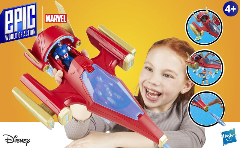 Avengers Epic Hero Series Iron Man Repulsor Blast Battle Jet - Image