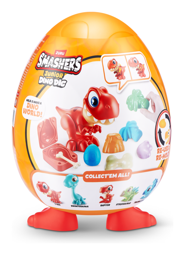 Smashers Junior Dino Dig S1 Large Egg Assorted - Image