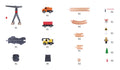 Wooden Construction Yard Train Set - Image