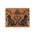 Natural Frightful Folk Cat Doormat