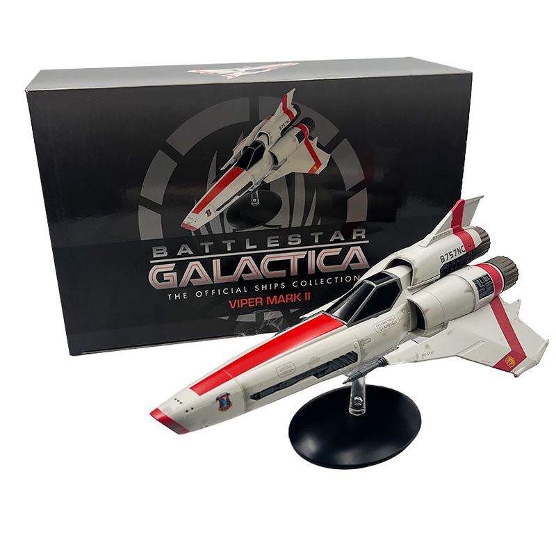 Viper Mark II Lt Brendan Constanza HOT DOG 1104NC Model Diecast Ship LIMITED EDITION (Eaglemoss / Battlestar Gala, side angle