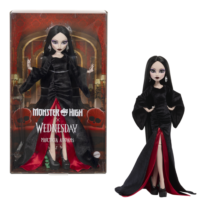 Monster High x Wednesday Collectible Doll Morticia Addams - Image