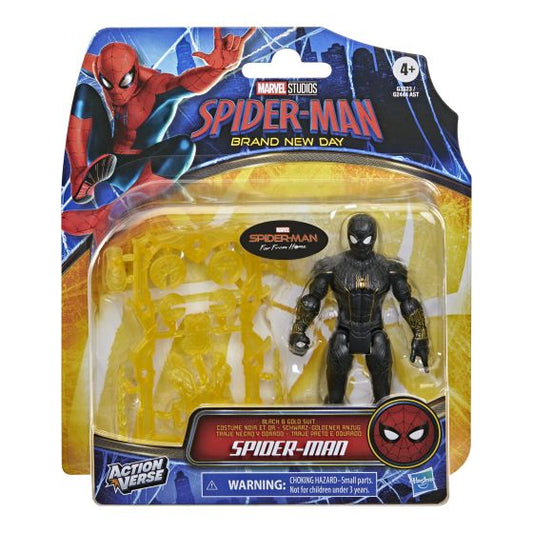 Marvel Studios Far From Home ActionVerse Spider-Man Black and Gold Suit