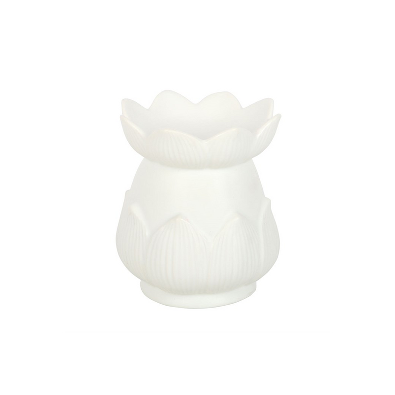 White Lotus Flower Oil Burner