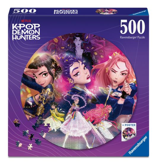 KPop Demon Hunters Circular 500 Piece Jigsaw Puzzle