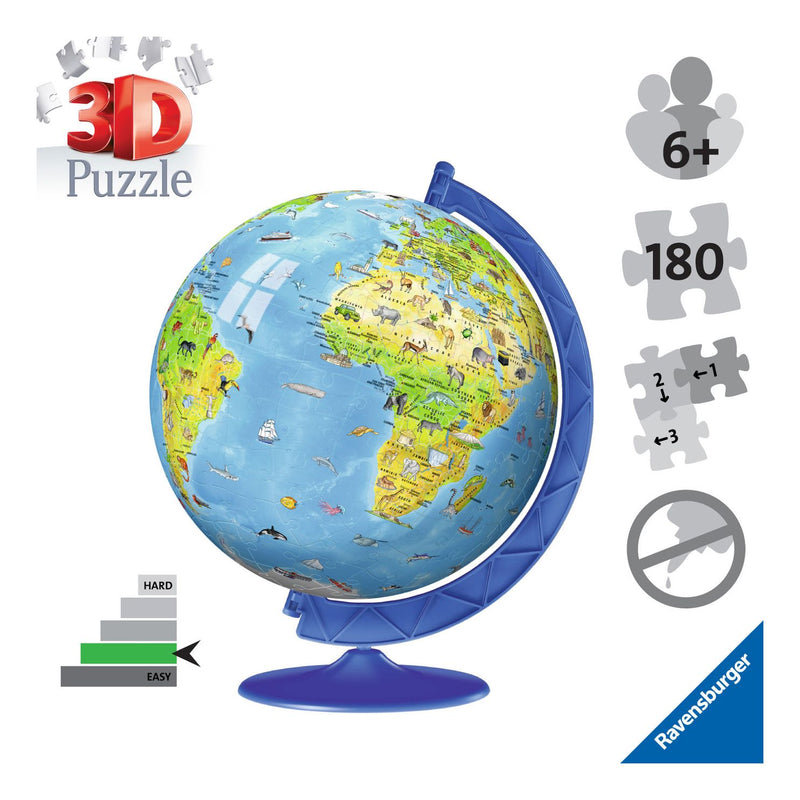 Children's World Globe 180 Piece 3D Puzzle - Image