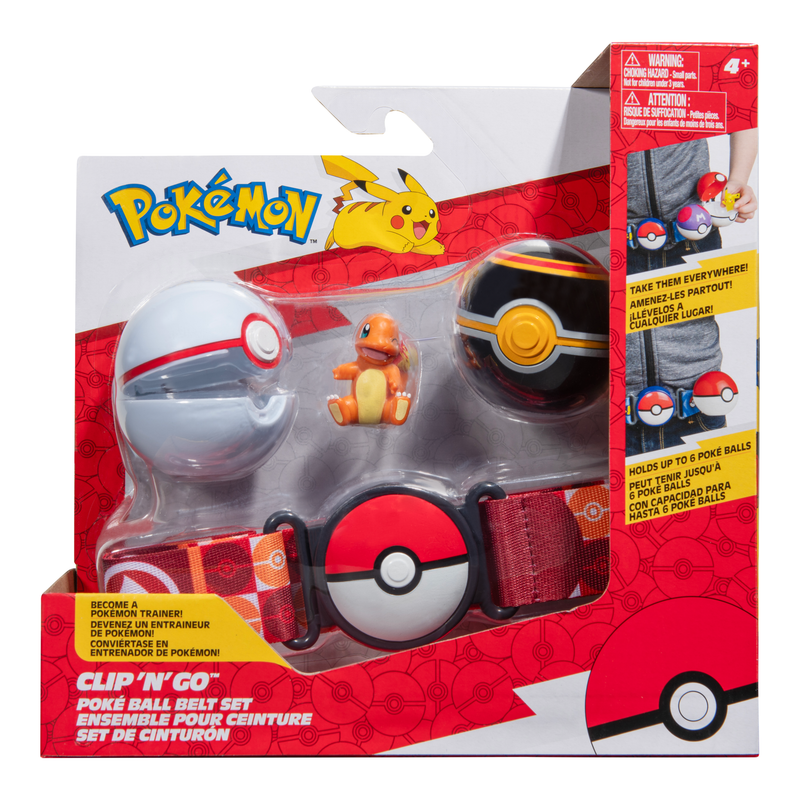 Pokemon Clip 'n Go Charmander Poke Ball Belt Set