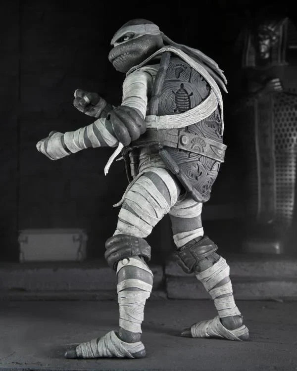 NECA TMNT Universal Monsters Black and White Turtles Action Figures 4 Pack, packaging shot