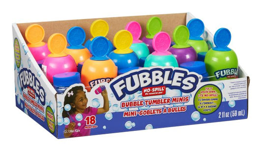 Fubbles No-Spill Bubble Tumbler Minis Assortment in PDQ (Case of 24)