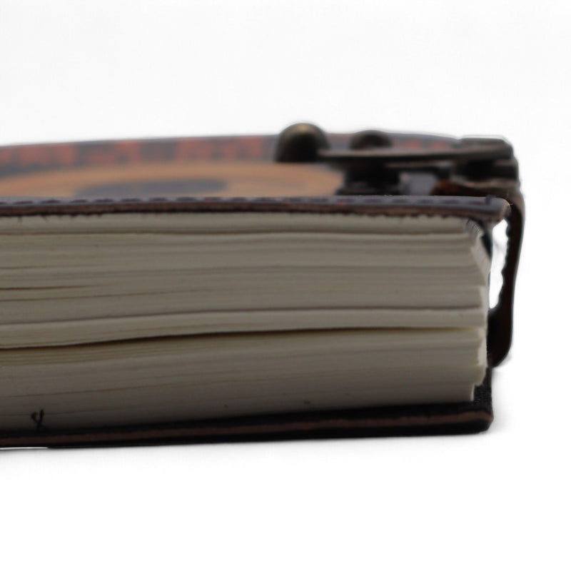Leather Printed Notebook – Stop Doom Scrolling - 17.8x12.7 cm, rear view