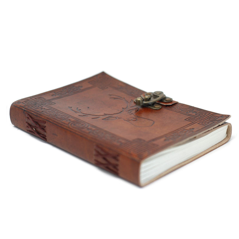 Leather Stag Notebook (6x8"), rear view